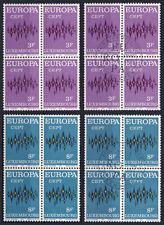 Europa CEPT - 1972 Luxembourg - Compl set of 2 blocks of 4 - MNH and CTO VF