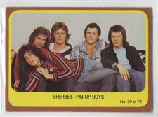Scanlens Australia Popswops Music Gum Card 1977 Sherbert