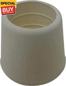 8754E Leg Tips 7/8-Inch Inside Diameter Rubber Chair Leg Caps, 24 Pack, White,Of - Picture 1 of 10