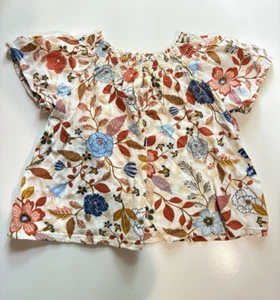 Old Navy Toddler Girls Multicolor Floral Bohemian Short Sleeve Blouse 2T - Picture 1 of 9