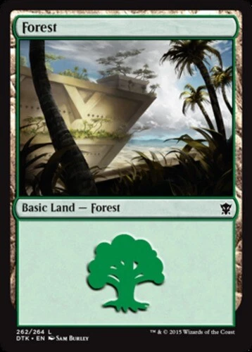 Forest (262) - Foil ~ Near Mint Dragons of Tarkir MTG Magic UltimateMTG Land Car - Image 1 of 1