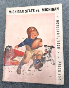 1938 Tom Harmon, Michigan Football Program vs. MSU w/Free Shipping - Picture 1 of 4