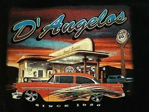 T-shirt uomo Route 66 Jonny's Service Station dal 1956, nera, taglia 2XL - Foto 1 di 5
