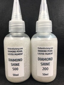 DIAMOND SHINE PEARL LUSTER LIQUID PLASTISOL PIGMENT COLOURING FISHING LURES 50ml - Picture 1 of 3