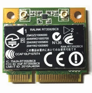 HP RT3592 RT3592BC8 Wireless WIFI+Bluetooth 3.0 Mini PCI-E 300M Card 630813-001 - Picture 1 of 3