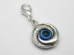 25 Ciondoli Argento Tibet Kabbalah MALOCCHIO Clip On Adatti Braccialetto Catena - Foto 1 di 3