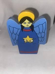 KIDS Nativity Wooden Hand Painted Childrens Angel Xmas Creche Sri Lanka - Picture 1 of 6