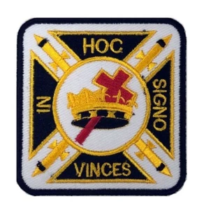 Knights Templar Embroidered Patch - White (3") - KT4-EMB - Picture 1 of 1
