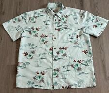 Milano Bay Hawaiian Shirt Mens Large Floral Beach Island Palms Tropical