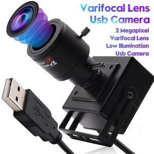 Low Light USB Camera w/ 2.8-12mm Manual Varifocal Lens Sony IMX322 PC Webcamera - Picture 1 of 10