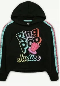 Justice Girls Ring Pop Bazooka Collab hoodie Size S 7/8 - Picture 1 of 2