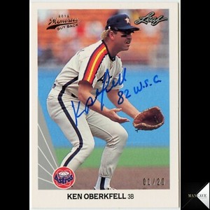 2012 Leaf Memories 1990 Leaf Buy Back Silver Foil /20 Ken Oberkfell Auto #294