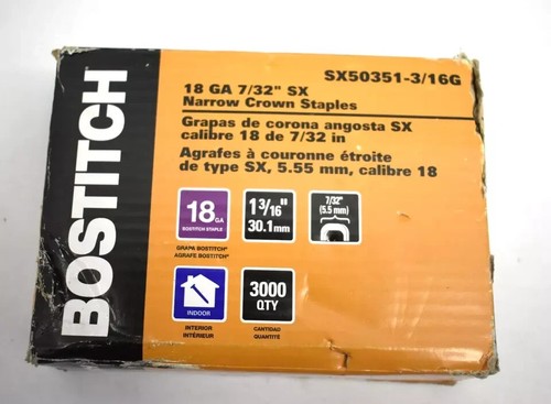 Bostitch 1-1/4-in Leg X 7/32-in Round Crown Coated 18-Gauge Collated
