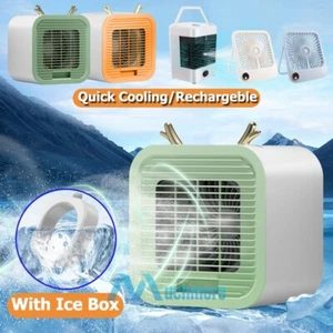 Portable Air Conditioner Personal Space Evaporative Air Humidifier Desk Ice Fan - Picture 1 of 81