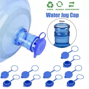 5x 10x Reusable Water Bottle Snap On Cap For 5 Gallon Lid Jugs No Spill Cover - Picture 1 of 14