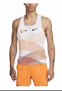 Nike AeroSwift NN Running Singlet Bianco Arancione DV7714-100 Uomo Taglia XXL NUOVO CON ETICHETTE - Foto 1 di 7