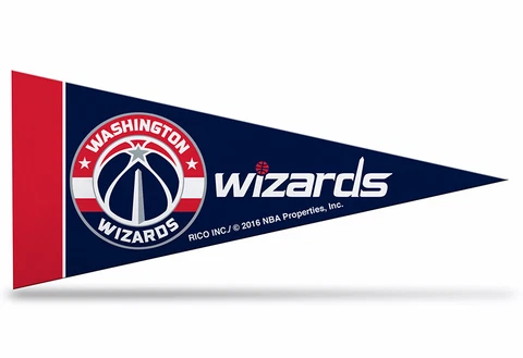 Washington Wizards NBA Mini Pennant  9"x4", New, Felt, Made in USA banner flag Cover