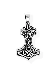 Amulett Kettenanhänger keltisch Thors Hammer aus 925 Silber 37062 - Picture 1 of 4