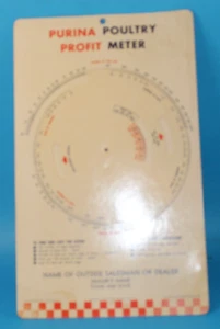 Vintage 1956 Purina Poultry Profit Meter Slight Fading Farm Tool Chicken Farmer - Picture 1 of 10