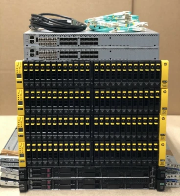 HP 3PAR 7400c DL360 Gen10 16GB FC 31.3TB 2-Tier 56Core 512GB Server SAN Solution - Image 1 of 3
