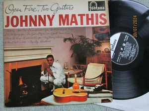 JOHNNY MATHIS OPEN FIRE, TWO GUITARS Fontana TFL 5050 VINYL LP Album - Picture 1 of 4