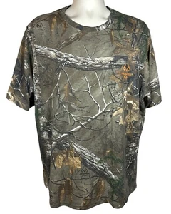 Realtree Men's Camo Shirt Hunting Fishing Outdoor Short Sleeve Pullover Size XL - Picture 1 of 7