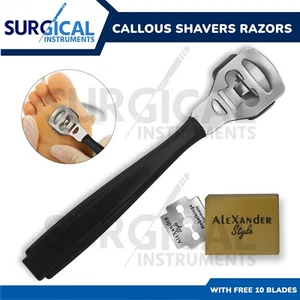 Callous Shavers Razors W/10 blades Foot Hard Rough Skin Corn Remover Tool Black - Picture 1 of 9