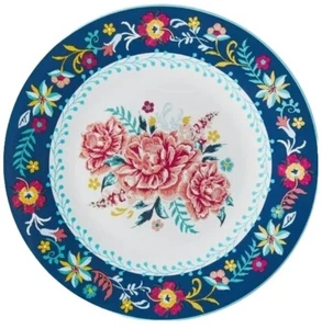 Pioneer Woman ~ 5.25" x 11.75" ~ Enamel ~ Pie ~ Cake Plate ~ KEEPSAKE FLORAL - Picture 1 of 8