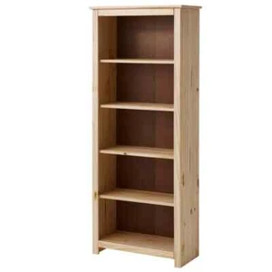 StyleWell Bookcase 58" H 4-Shelf Standard Natural Pine Wood Unfinished - Picture 1 of 5