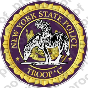 STICKER CIVIL NEW YORK STATE POLICE TROOP C - Picture 1 of 1