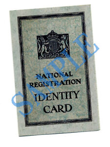 WW2 NATIONAL REGISTRATION IDENTITY CARD - 1943 to 1950