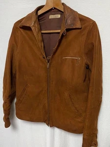 Gebrauchte Vintage 30er 40er Jahre Lederjacke Sportjacke außen Herren Größe M selten - Bild 1 von 13
