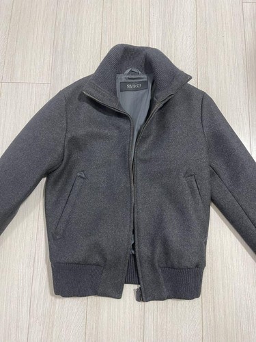 Gucci Giacca Uomo Misto Lana Grigio Zip Taglia Large Usatoo
