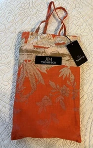 JIM THOMPSON Cotton SCARF NWT! ASIAN Print  58" x 52" With BAG  So Gorgeous!! - Picture 1 of 8