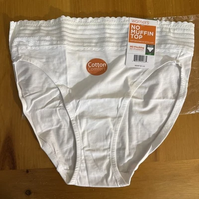 Bragas Warner's No Muffin Top Talla 7 Corte Alto Precio de venta sugerido por el fabricante 11,50 USD Algodón Blanco Foto 1 de 2