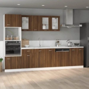 Mueble para microondas "Lyon" de roble marrón, 60 x 57 207 cm, madera ingeniería - Imagen 1 de 12