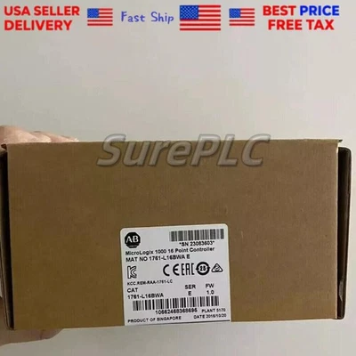 New Factory Sealed AB 1761-L16BWA MicroLogix 1000 16Point Controller US Free Tax - Image 1 of 4
