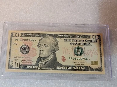 NEW Uncirculated TEN Dollar Bills Series 2017A $10 Sequential Notes Lot of 2 - Image 1 of 4