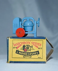 Matchbox Moko Lesney #3A CEMENT MIXER Orange Wheels SCRIPT OVP 1953 - Bild 1 von 11