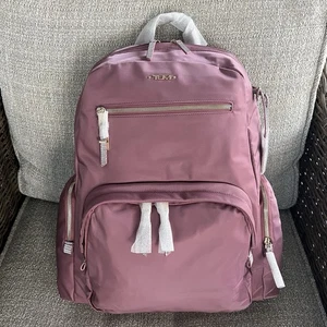 TUMI Voyageur Caren Essential Laptop Backpack Orchid Pink Dusty Rose with Gold - Picture 1 of 16