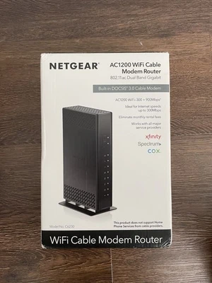 Netgear AC1200 WiFi Cable Modem Router C6230 - Image 1 of 4