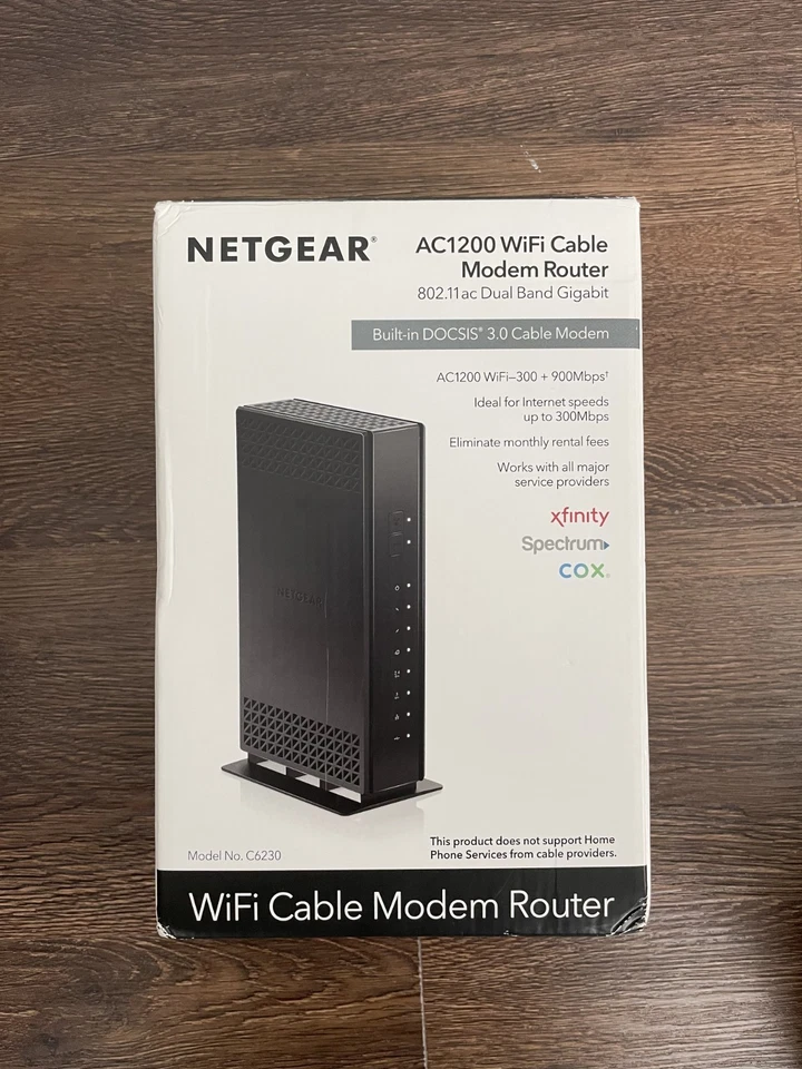 Netgear AC1200 WiFi Cable Modem Router C6230 - Image 1 of 4