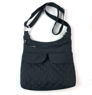 Travel On Travelon Black Crossbody Quilted Bag Purse - Image 1 of 4