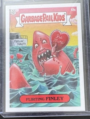 Garbage Pail Kids Valentines GPK #12c Flirting Finley C Name Variation - Image 1 of 3