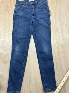 Pantalones de mezclilla Madewell 10” tiro alto ajustados 30 lavado medio - Imagen 1 de 8