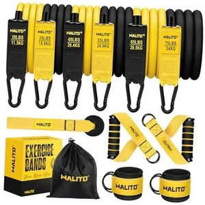 Resistance Bands Set - Exercise Bands with Handles, Door Anchor, Legs Ankle - Picture 1 of 7
