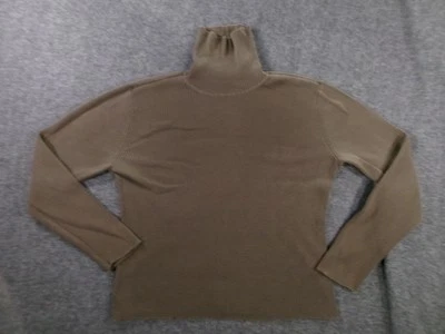 Crazy Horse Sweater Womens XL Brown Ribbed Knit Turtleneck Pullover Long Sleeve - Image 1 of 4