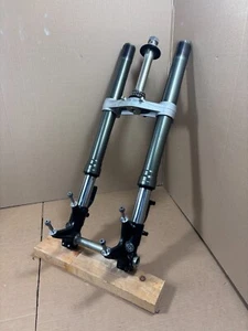 09-12 KAWASAKI ZX6R ZX600R NINJA OEM FRONT FORKS TRIPLE TREE AXLE - Picture 1 of 16