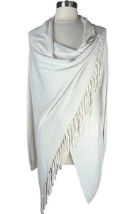 Love Stitch (Sz M) Fringe Cowl Neck Shawl Sweater Poncho Style IMP-5797 NEW - Picture 1 of 9