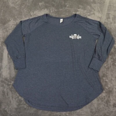 Moletom Outlaw Jeepers masculino XXL azul cinza todas as raças ossos da caveira leve - Imagem 1 de 4